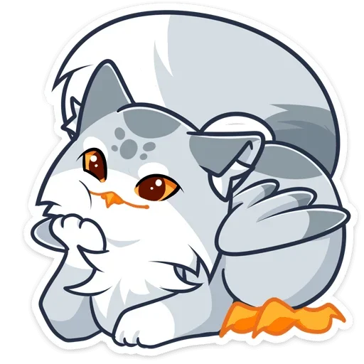 🤔 Стикер «Котик или совушка? Два в одном&;» для Telegram