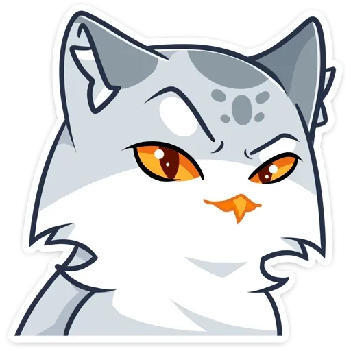 🤨 Стикер «Котик или совушка? Два в одном&;» для Telegram