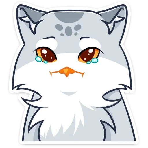 😭 Стикер «Котик или совушка? Два в одном&;» для Telegram