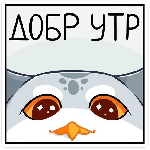 🥱 Стикер «Котик или совушка? Два в одном&;» для Telegram