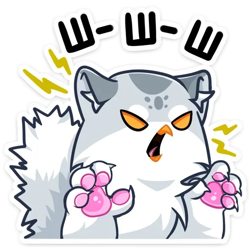 👹 Стикер «Котик или совушка? Два в одном&;» для Telegram