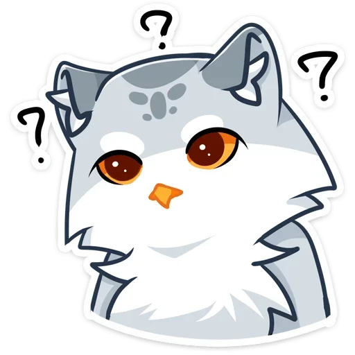 🤔 Стикер «Котик или совушка? Два в одном&;» для Telegram