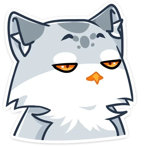 ☹ Стикер «Котик или совушка? Два в одном&;» для Telegram