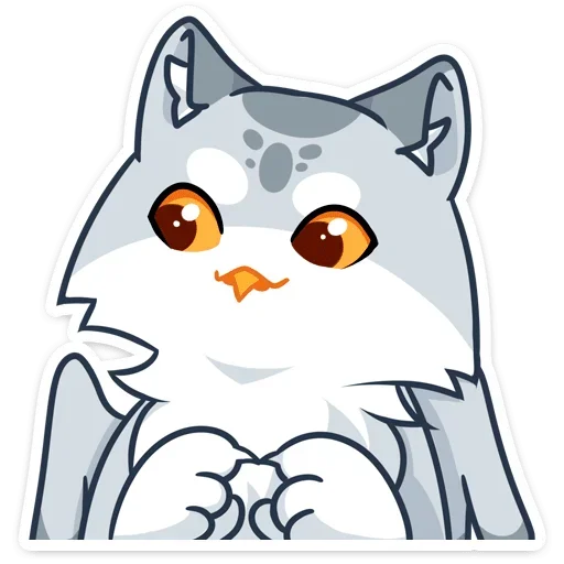 👉 Стикер «Котик или совушка? Два в одном&;» для Telegram
