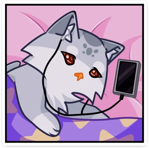 🎶 Стикер «Котик или совушка? Два в одном&;» для Telegram