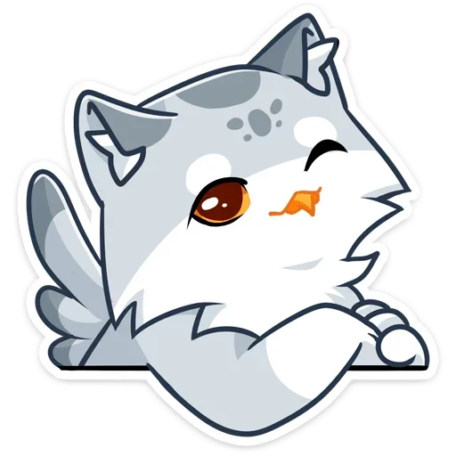 😉 Стикер «Котик или совушка? Два в одном&;» для Telegram