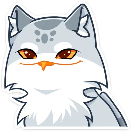 😕 Стикер «Котик или совушка? Два в одном&;» для Telegram