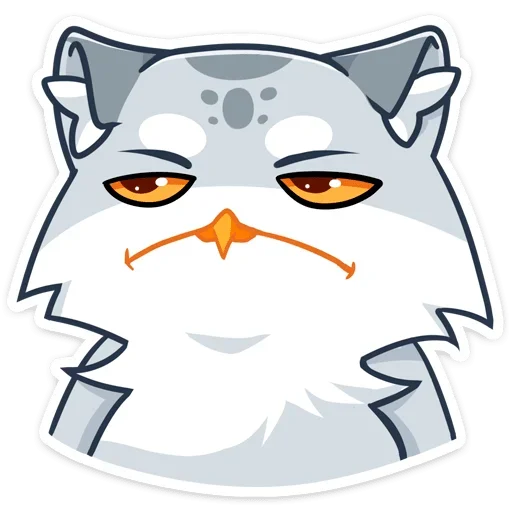 😒 Стикер «Котик или совушка? Два в одном&;» для Telegram