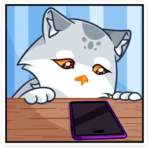 ☹ Стикер «Котик или совушка? Два в одном&;» для Telegram