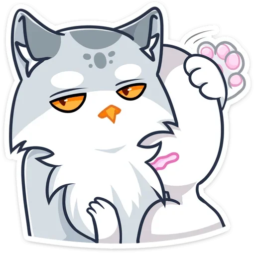 🤗 Стикер «Котик или совушка? Два в одном&;» для Telegram