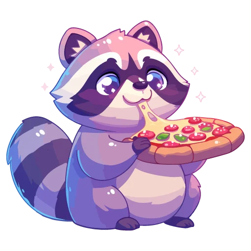 🦝 Стикер «праздник енота» для Telegram
