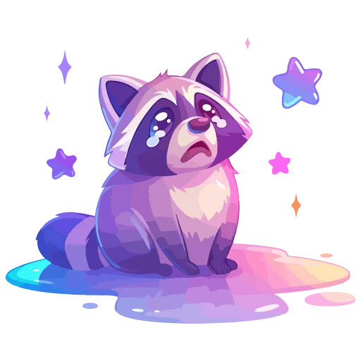 🦝 Стикер «праздник енота» для Telegram