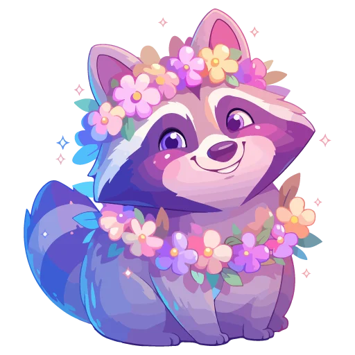 🦝 Стикер «праздник енота» для Telegram
