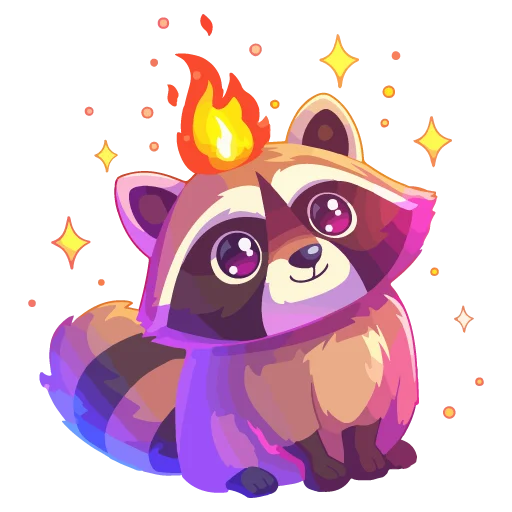 🦝 Стикер «праздник енота» для Telegram