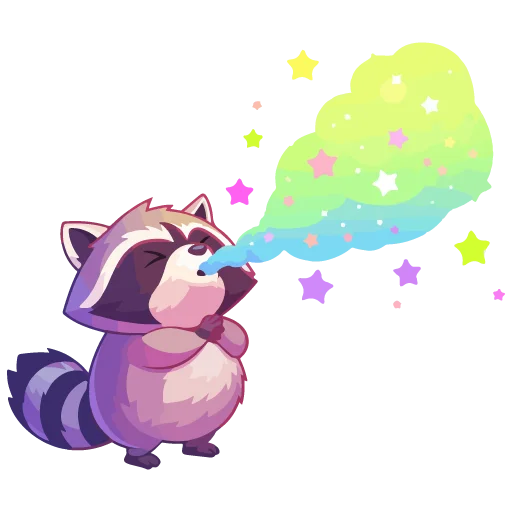 🦝 Стикер «праздник енота» для Telegram