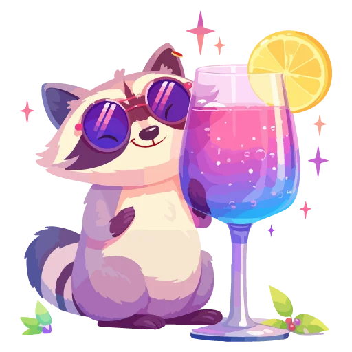 🦝 Стикер «праздник енота» для Telegram