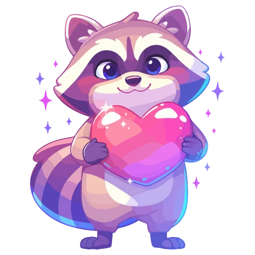 🦝 Стикер «праздник енота» для Telegram