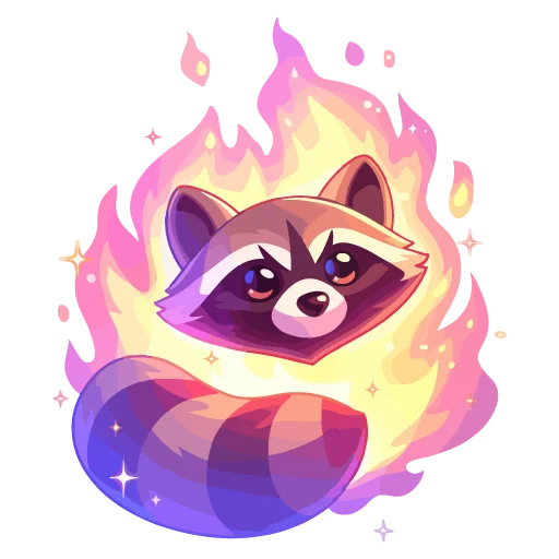 🦝 Стикер «праздник енота» для Telegram