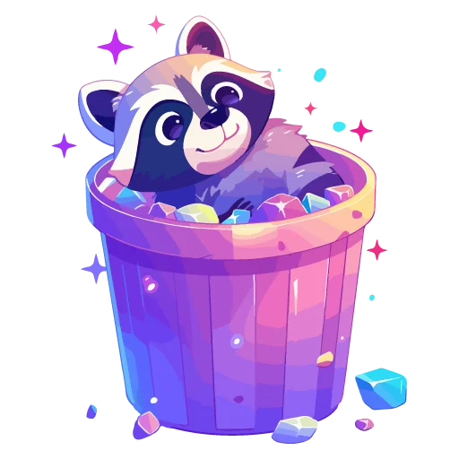 🦝 Стикер «праздник енота» для Telegram