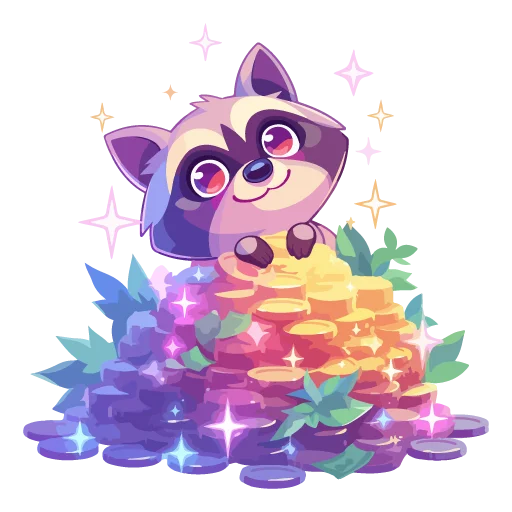 🦝 Стикер «праздник енота» для Telegram