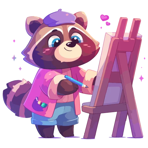 🦝 Стикер «праздник енота» для Telegram