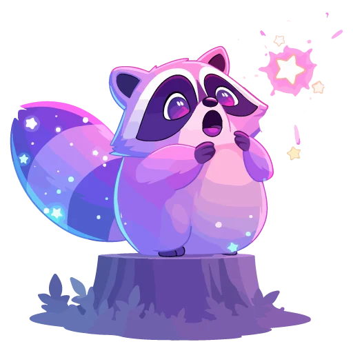 🦝 Стикер «праздник енота» для Telegram