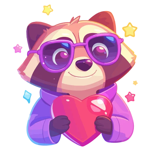 🦝 Стикер «праздник енота» для Telegram