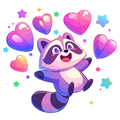 🦝 Стикер «праздник енота» для Telegram
