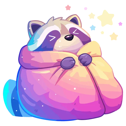 🦝 Стикер «праздник енота» для Telegram