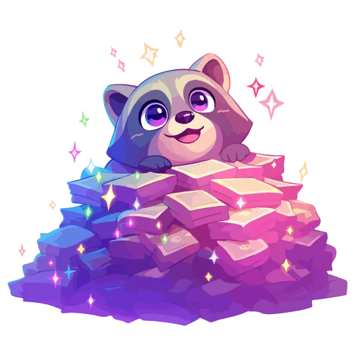 🦝 Стикер «праздник енота» для Telegram