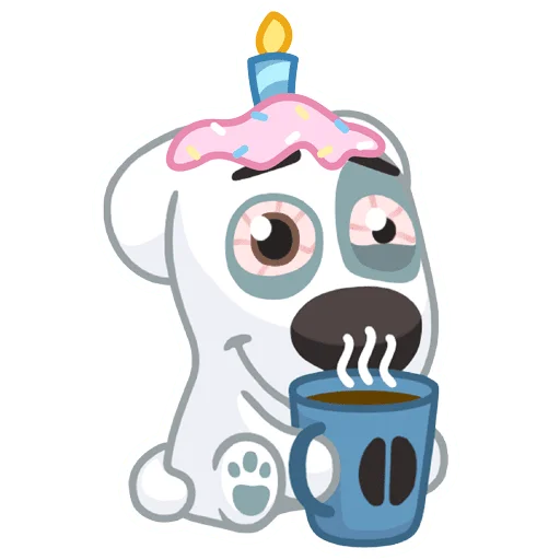 ☕️ Стикер «Праздничный Спотти» для Telegram