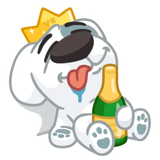 🍾 Стикер «Праздничный Спотти» для Telegram