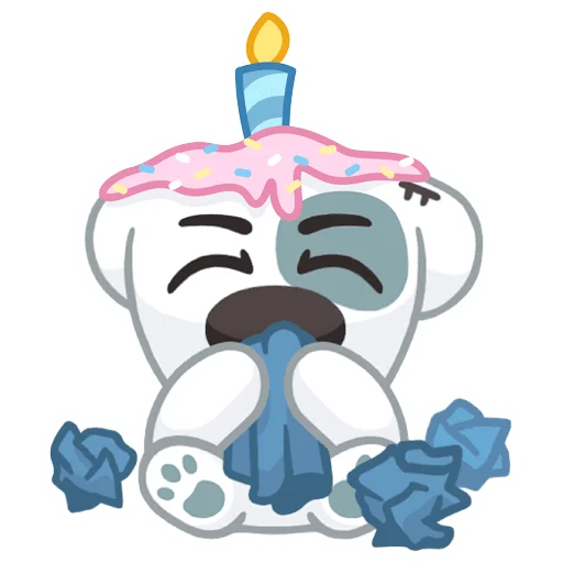 🤧 Стикер «Праздничный Спотти» для Telegram