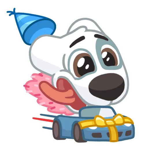 🏎 Стикер «Праздничный Спотти» для Telegram