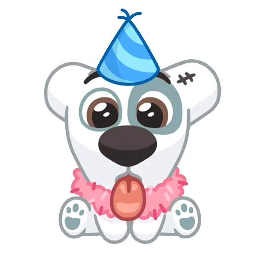 😛 Стикер «Праздничный Спотти» для Telegram