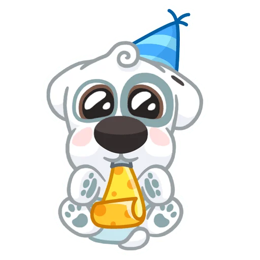 🥳 Стикер «Праздничный Спотти» для Telegram