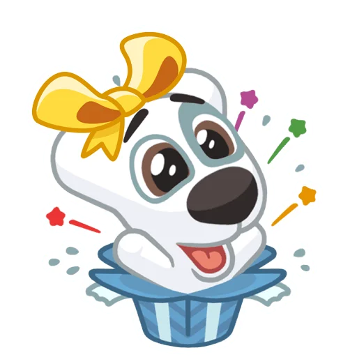 🥳 Стикер «Праздничный Спотти» для Telegram