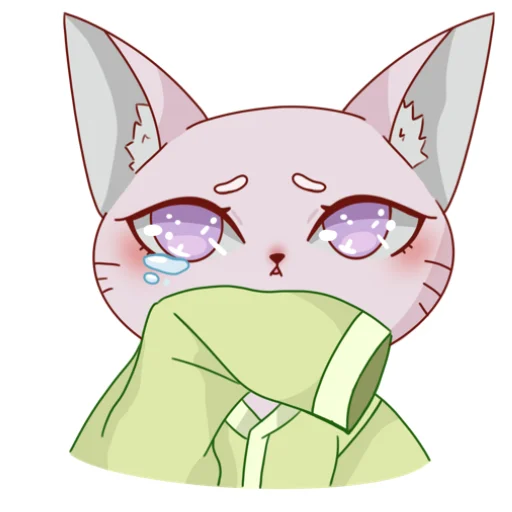 😢 Стикер «Фиалка (усталость как смысл жизни Арт)» для Telegram