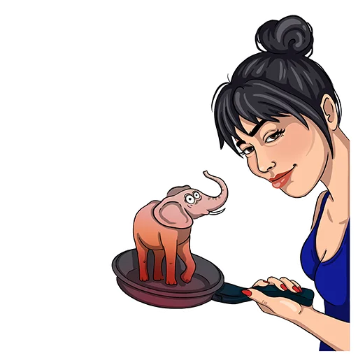 🐘 Стикер «fialkovskaya_yana» для Telegram