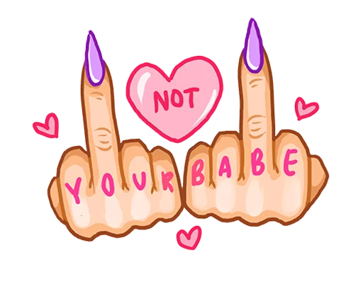 🖕 Стикер «grl_pwr» для Telegram