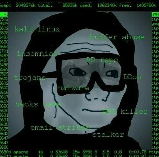 🧐 Стикер «Linux users» для Telegram