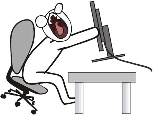 😡 Стикер «Desk / meme faces» для Telegram
