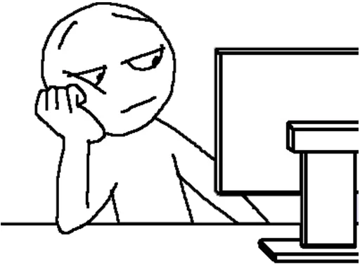 😕 Стикер «Desk / meme faces» для Telegram