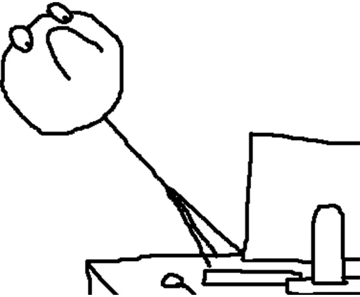 😲 Стикер «Desk / meme faces» для Telegram