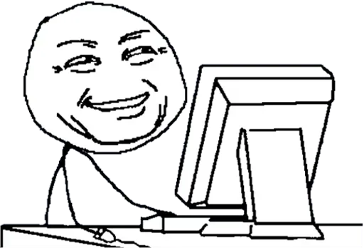😅 Стикер «Desk / meme faces» для Telegram