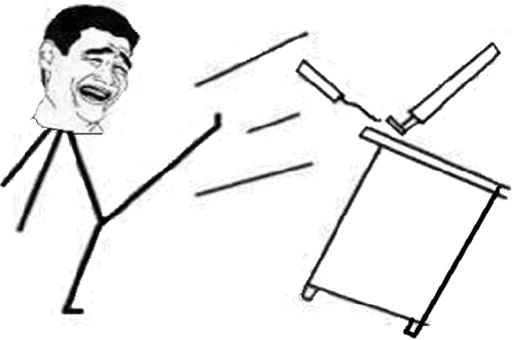 😂 Стикер «Desk / meme faces» для Telegram