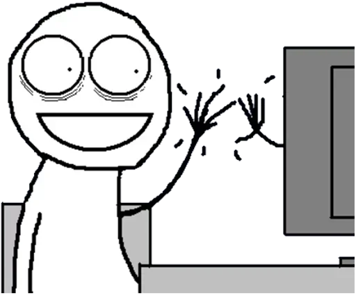 ✋ Стикер «Desk / meme faces» для Telegram