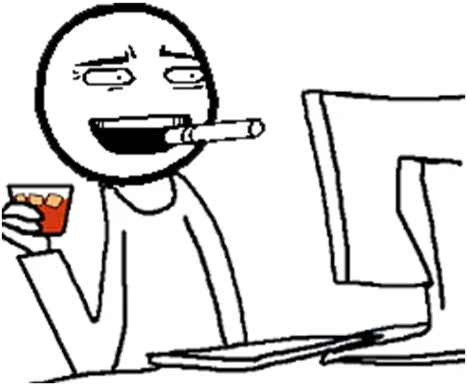 🙂 Стикер «Desk / meme faces» для Telegram