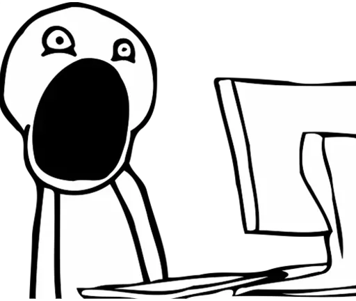 😱 Стикер «Desk / meme faces» для Telegram