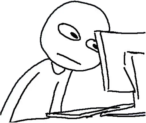 🤐 Стикер «Desk / meme faces» для Telegram